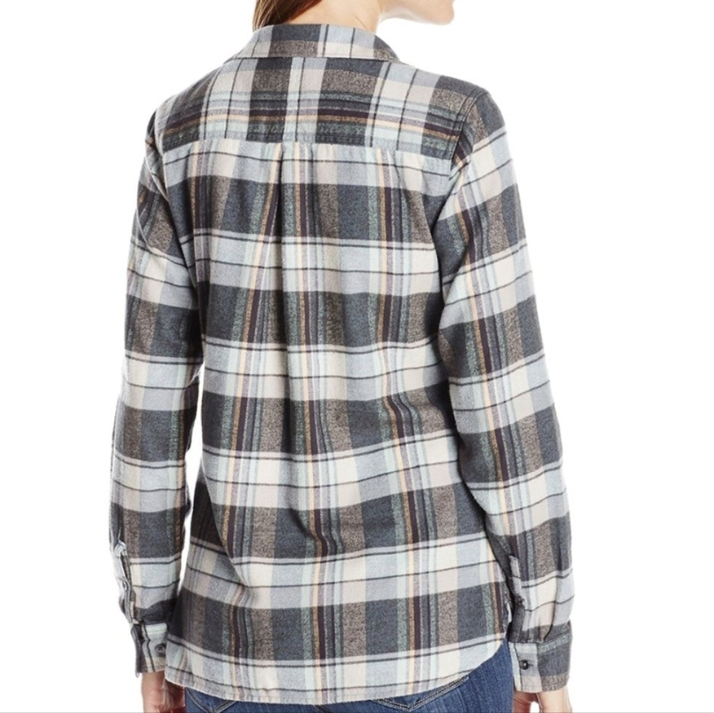 NWT Woolrich Pemberton Plaid Flannel Shirt - Women's Size Medium Gray Pink - Picture 2 of 9